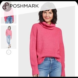 Sanctuary hot pink roll neck sweater